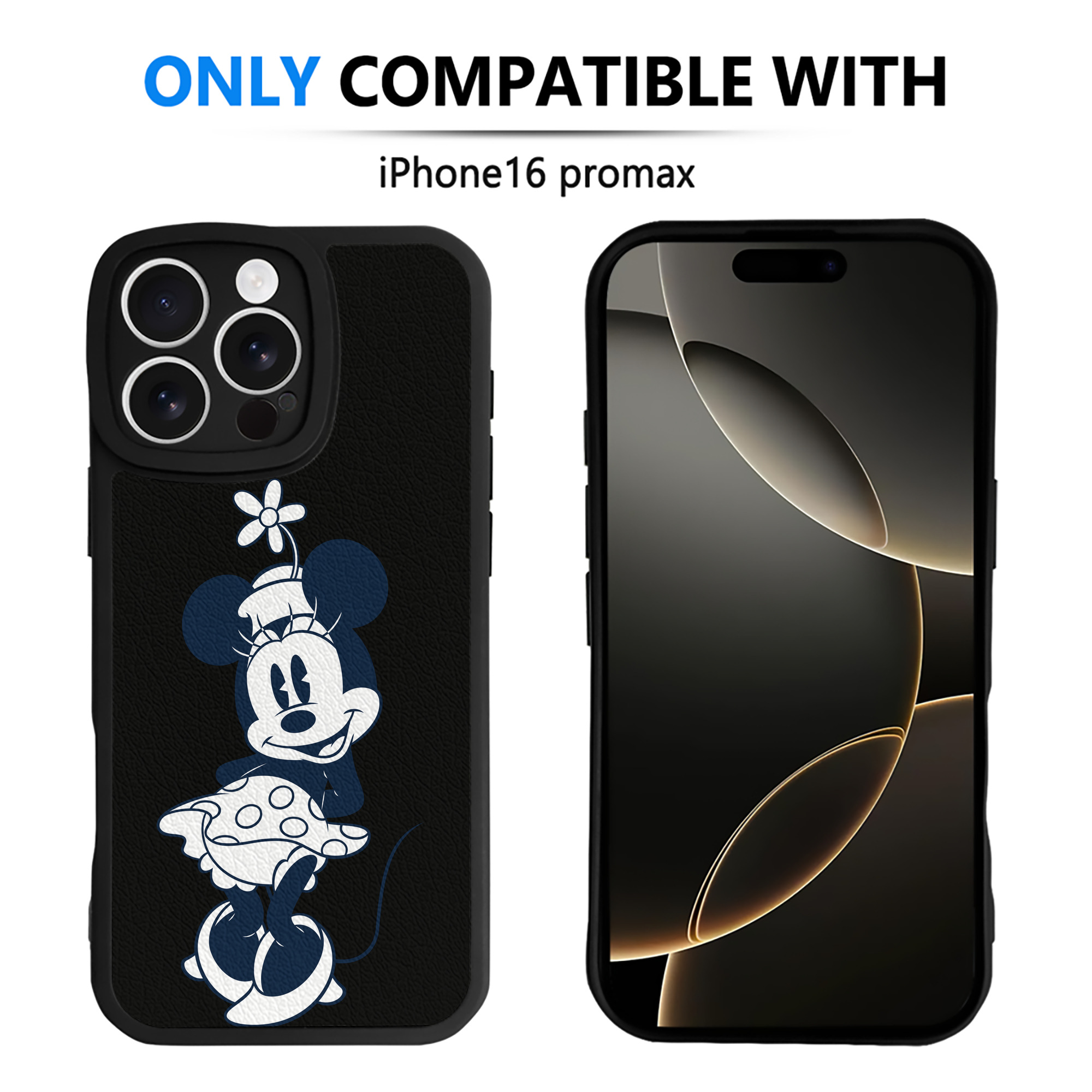 （画像用） ミッキーマウス Mickey Mouse 【iPhone 16シリーズ対応】シリコンスマホケース（レザー調） 材質：シリコン